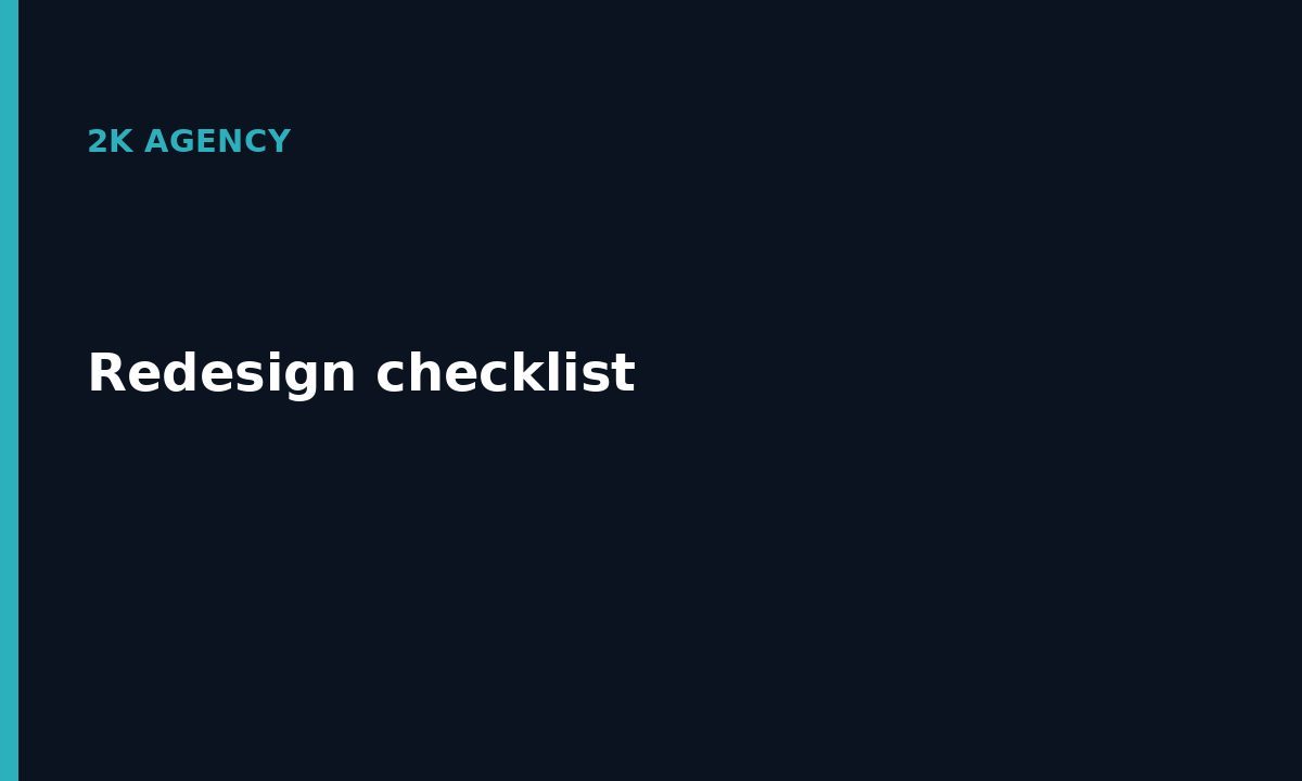 Redesign checklist