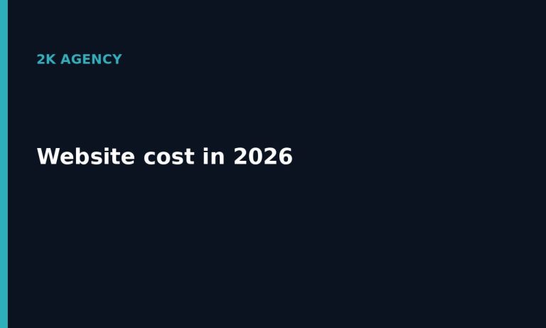 Website cost in 2026