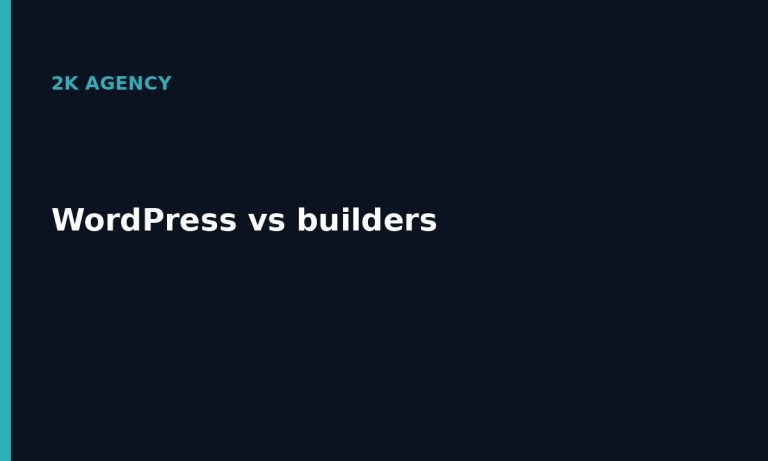 WordPress vs builders